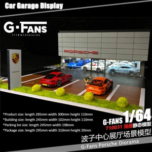 1:64 Diorama Garage Model With Light Showroom Parking Lot Display Case Model AU - Picture 1 of 198
