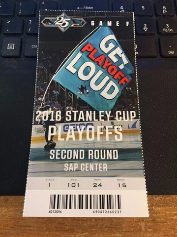 2016 SAN JOSE SHARKS VS NASHVILLE PREDATORS TICKET STUB PLAYOFFS GAME #2 Cover