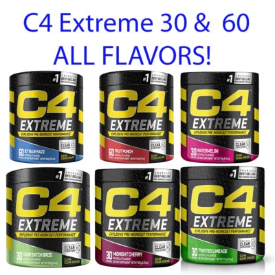 CELLUCOR C4 EXTREME PRÉ TREINO ENERGY 30 Porções - ESCOLHA O SABOR - Imagem 1 de 4