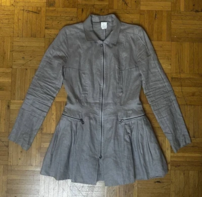 SARAH PACINI Beige Linen Lagenlook Lightweight Cape Jacket Blazer Tunika Size 0 - Image 1 of 4