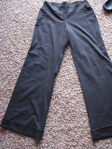 Women's Size Small Gray Studio 1940 Stretch Wide Leg Pant Comfy Cuffs - Picture 1 of 2