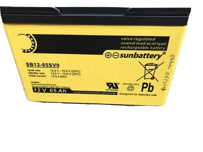 SUNBATTERY oder Exide Bleigel Akku 12V 65Ah Geprüft - Bild 1 von 4