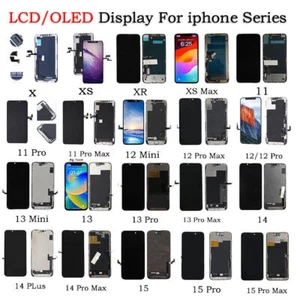 For iPhone XR X XS 11 12 Pro Max 13 Mini 14 15 Pro 16 Plus LCD Touch Screen Lot - Picture 1 of 62