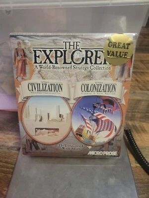 📀The Explorer Strategy collection MicroProse PC CD-ROM 1997 Video Game Big Box - Image 1 of 4
