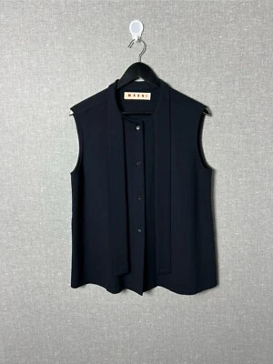 Женский жилет Marni без рукавов из вискозной смеси блузка размер IT46 дизайнерский жилет - Изображение 1 из 4