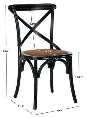 Silla de granja con respaldo Safavieh, precio reducido 2172715490 AMH9500B-SET2 Foto 1 de 4