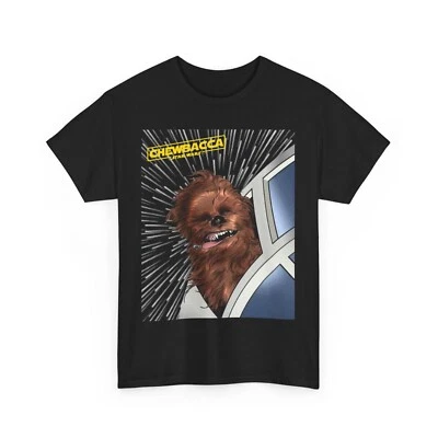Chewbacca Unisex Tee, Star Wars Graphic Shirt, Sci-Fi Fan Gift, Chewie Head Out - Image 1 of 2