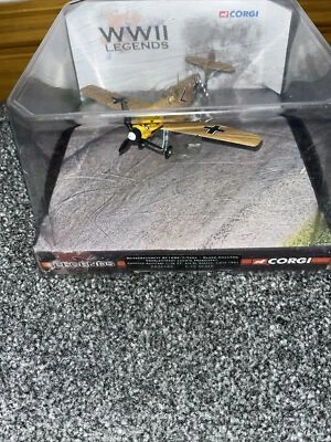 НОВЫЙ CORGI AA32105 MESSERSCHMITT Bf 109E-7/TROP черный шеврон 'людвиг FRANZISKET - Изображение 1 из 4