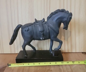 Chinese Tang Dynasty Warhorse In Cast Solid Bronze Sculpture - Picture 1 of 15