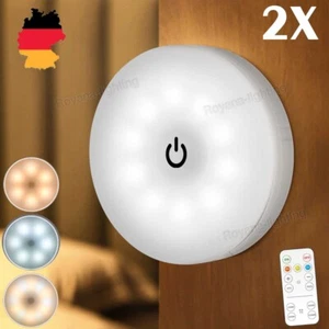 2 X LED Nachtlicht mit Fernbedienung Dimmbar Schrank Treppenlicht Wandleuchte DE - Bild 1 von 19