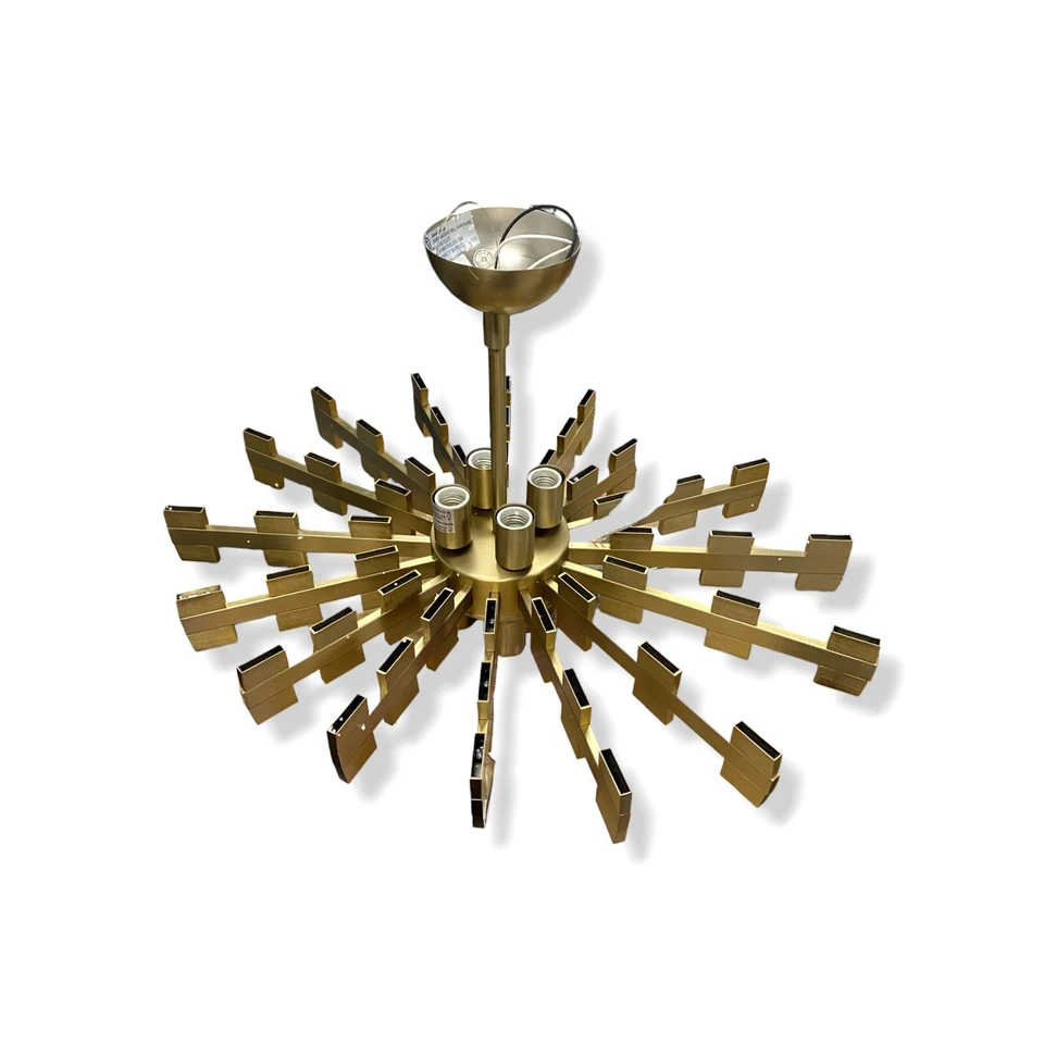 $2457 Lámpara de techo colgante grande ovalada Cyan Designs Gold Zion 30" - latón envejecido Foto 1 de 4