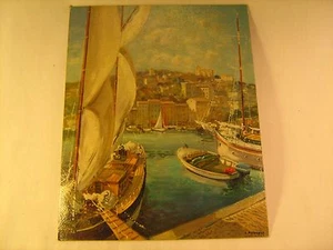 Lot of 4 Litho Prints GATHERING APPLES Going Ashore etc 8" x 10" [Y79C3d] - Picture 1 of 8
