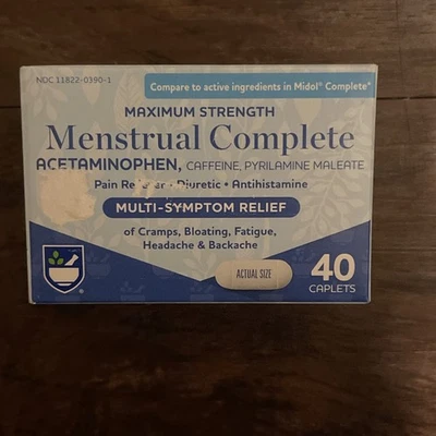 Menstrual Complete Max Strength 40 Caplets Midol Complete Compare New 12/25 - Image 1 of 3