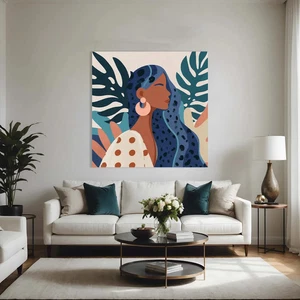 Silenzio Tra le Foglie - Quadro Canvas su Tela Mandrarte - Ritratto Pop Art - Picture 1 of 7