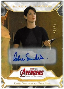 2021 UD Marvel Black Diamond Cobie Smulders (Maria Hill) Gold #40 AUTO 41/49 - Picture 1 of 2