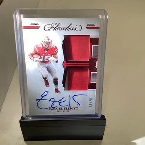 Panini Flawless Collegiate On Card 2022 automático Ezekiel Elliott/20 - Imagen 1 de 2