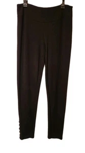 Pantalones Narration Negro Elástico Cintura Rayón/Nylon Negro W XL Diamante Tachuelas - Imagen 1 de 9