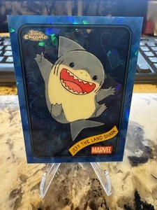 JEFF THE LAND SHARK 2025 TOPPS CHROME MARVEL SAPPHIRE REFRACTOR - Picture 1 of 2