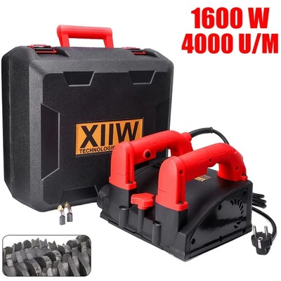 XIIW Fresa per calcestruzzo 1600 W fresa per intonaco smerigliatrice per calcestruzzo 1-4 mm fresa a rulli fresa per muro 4000 UPM