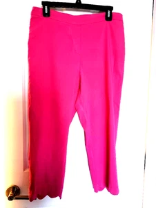Zac & Rachel Damen Caprihose Größe 10 Stretch rosa Pull-On vorne flach Jakobsmuschelsaum - Bild 1 von 4