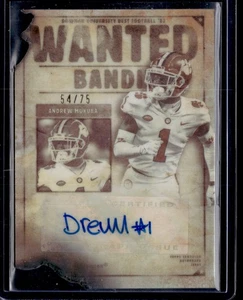 Autógrafos troquelados #/75 Bowman University Best Andrew Mukuba Bandits 2023 - Imagen 1 de 2