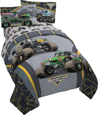 franco Monster Jam MJ Life 5 Piece Full Bed Set-Includes Reversible Comfortert - Image 1 of 4