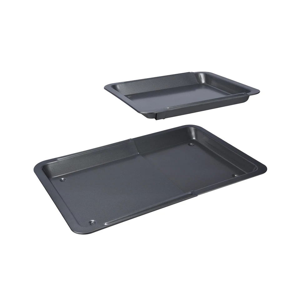 Backblech ausziehbar 33-53,5 cm, beschichtet Backofenblech antihaft, Schwarz - Bild 1 von 1