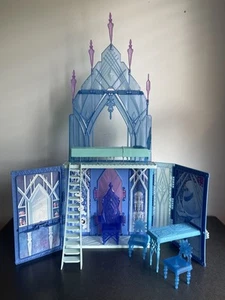 Frozen Disney's 2 Elsa's Fold and Go Ice Palace Castle Playset - Incomplete - Picture 1 of 9