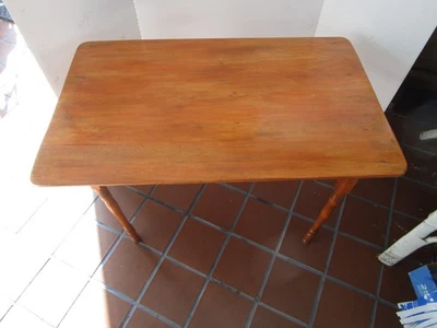Antique Folding Sewing Maple Wood Small Table South Paris Mfg. Co Maine #13 1900 - Image 1 of 4