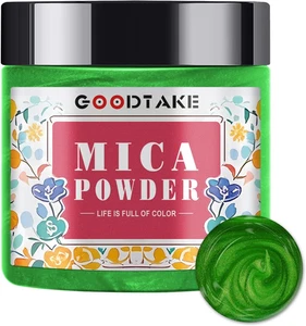 GOODTAKE Grass Green Mica Powder, Mica Pigment Powder for Soap Making, Candle Ma - Picture 1 of 9