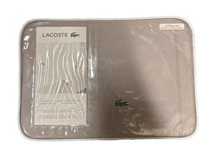 Lacoste 100% Baumwolle Perkal Laken Set - Einfarbig Sleet Grau - Full Size - NEU - Bild 1 von 2