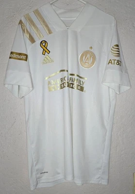 Camiseta de fútbol visitante Atlanta United MLS Works 2021 Ezequiel Barco Foto 1 de 4