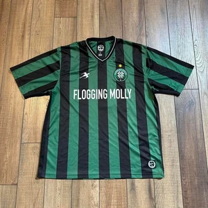 Flogging Molly Irish soccer jersey black and green size large - Picture 1 of 6