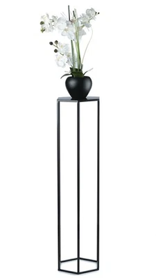 Blumenständer 100cm Metall sechseckig modern schwarz Pflanzenständer Dekoration - Bild 1 von 4