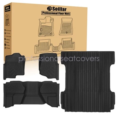 For 2007-2013 GMC Sierra Double Cab TPE Floor Trunk Bed Mat Cargo 5.8FT Liners Foto 1 de 4