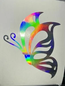 Par de calcomanías de vinilo mariposas polilla amor monarca ventana coche opciones holográficas - Imagen 1 de 11