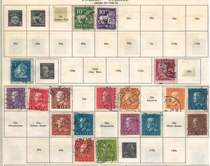 SWEDEN 1900-1932 Very Fine Used Stamps Hinged on List : 2 Sides - Bild 1 von 2