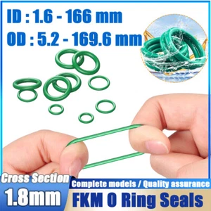 Sellos de anillo tórico de goma métricos Vitons FKM 1,8 mm sección transversal 1,6 mm-166 mm ID - Imagen 1 de 157