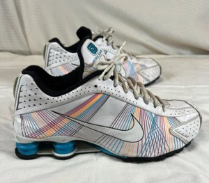 Nike Shox R4 Flywire White Running Shoes 395816-100 Womens Size 9.5 Multicolor - Picture 1 of 24