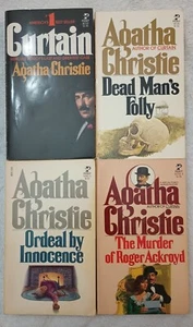 Agatha Christie Paperback Mystery Novels 1950s Pocket Books Job Lot of 4 Vintage - Picture 1 of 14