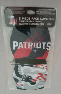 New England Patriots Boys One Size Face Coverings/NWT/Set of 2 - Picture 1 of 6