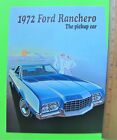 1972 FORD RANCHERO DLX 8-pg COLOR CATALOG Brochure GT Squire RANCHERO 500 Xlnt+