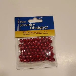 Jewelry Designer 04651 Pearls Round Red 6mm 120Pc - Picture 1 of 1