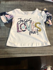 TODLER JESUS LOVES ME SHIRT; SIZE 3 - Picture 1 of 3