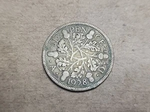 🇬🇧 Great Britain 6 Pence 1928 KM-832 Silver 0.500 Coin 050524-15 - Picture 1 of 2