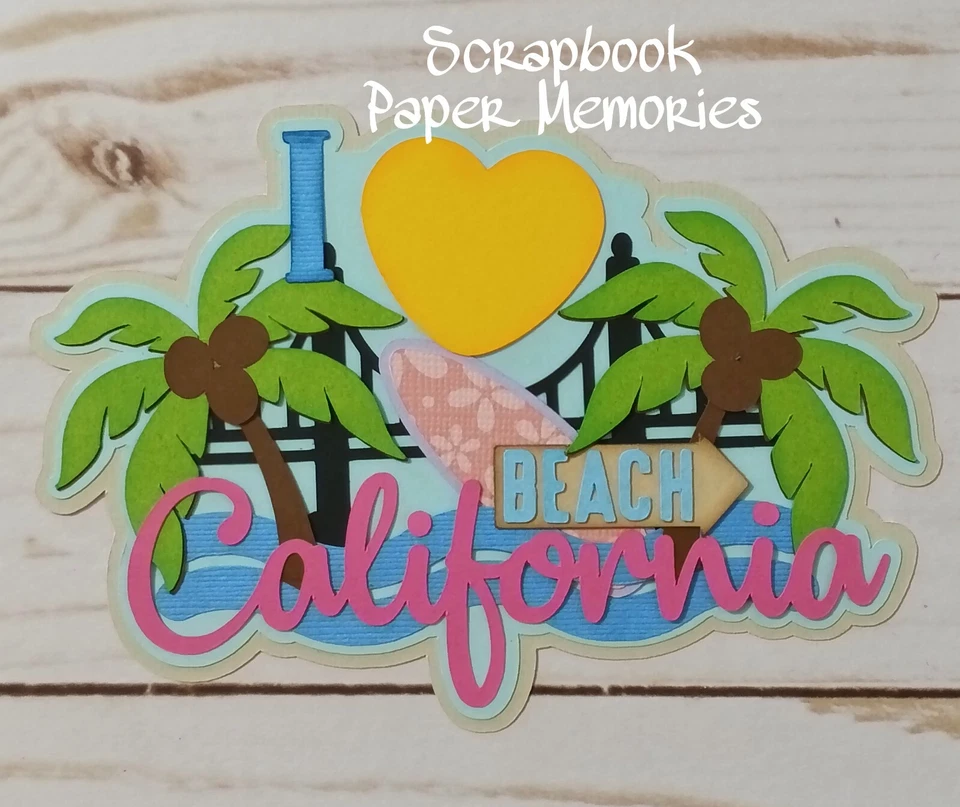 Scrapbook paper piece,  California Title, State of California, Die Cut - Image 1 of 1