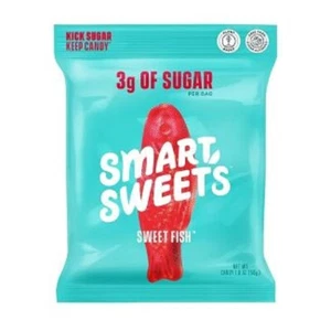BOLSA SMARTSWEETS DULCE PESCADO MASTICABLE CARAMELO DE 1,8 OZ - PAQUETE DE 5 - Imagen 1 de 2
