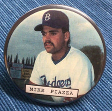 Vintage Mike Piazza 1991 Bakersfield Dodgers Milb Pinback 3" Button ~868A