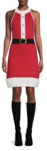 No Boundaries Mrs. Claus Christmas Dress Santa Sleeveless Juniors L 11-13) - Picture 1 of 4