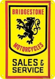 BRIDGESTONE MOTORCYCLES Sales & Service **** DECORATIVE REPLICA METAL SIGN **** - Picture 1 of 1